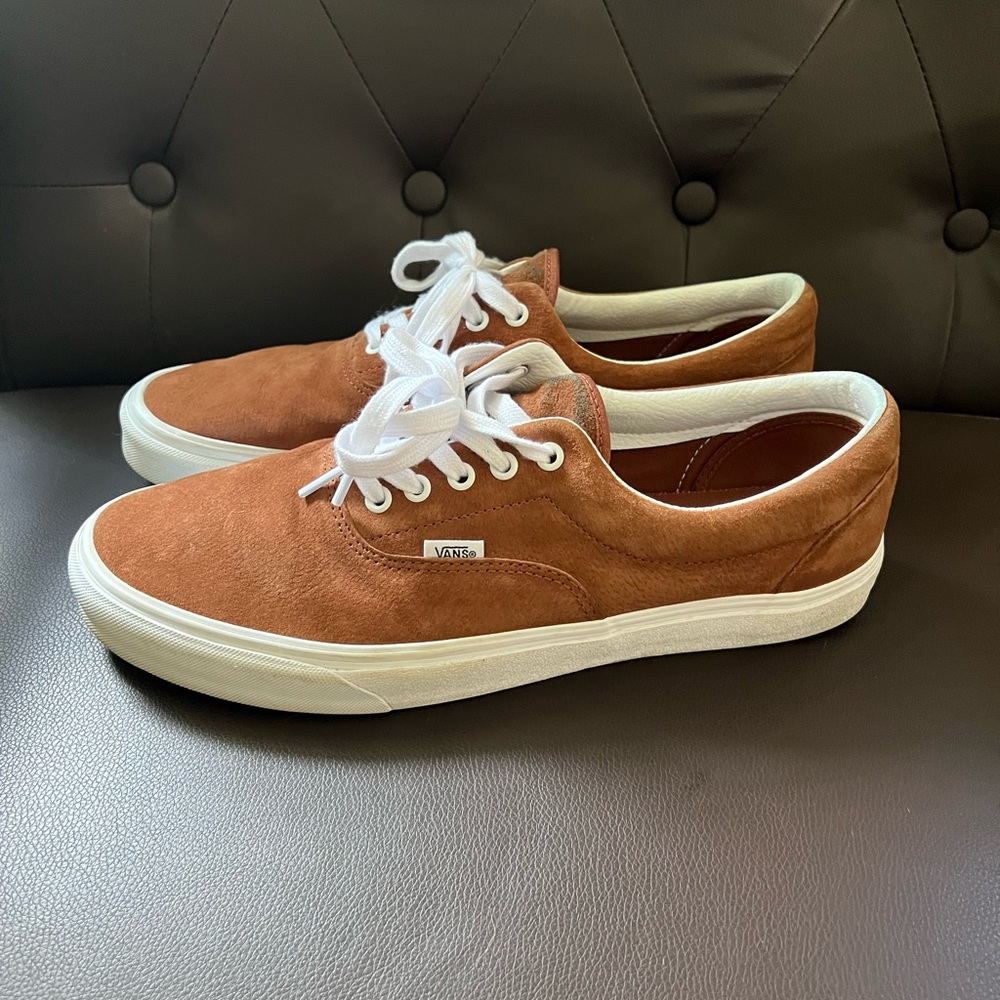 Vans Era Tobacco Brown Pig Suede Skate Shoes